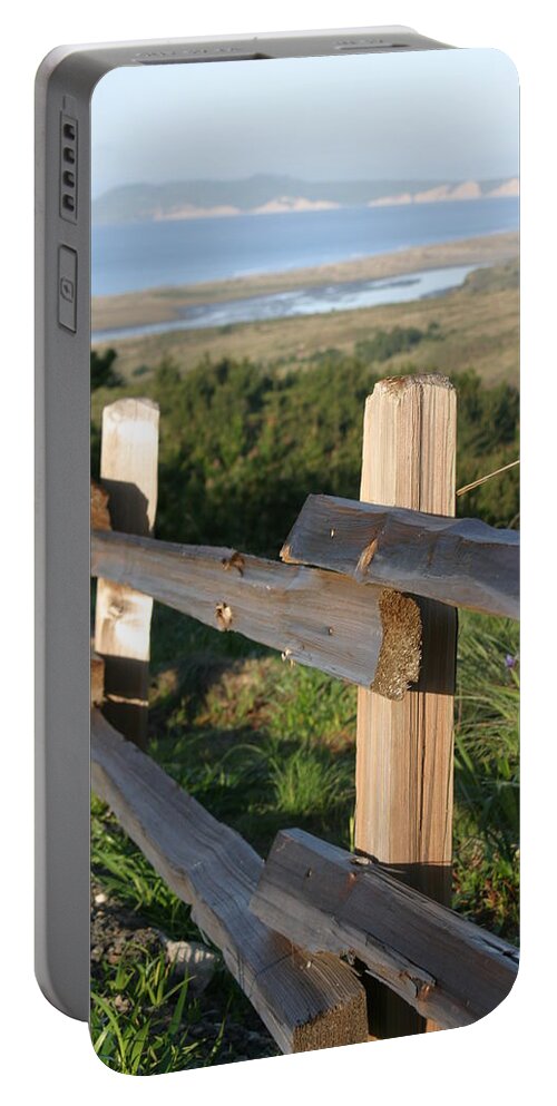 Point Reyes National Seashore Portable Battery Charger featuring the photograph Point Reyes Fence by Jeff Floyd CA