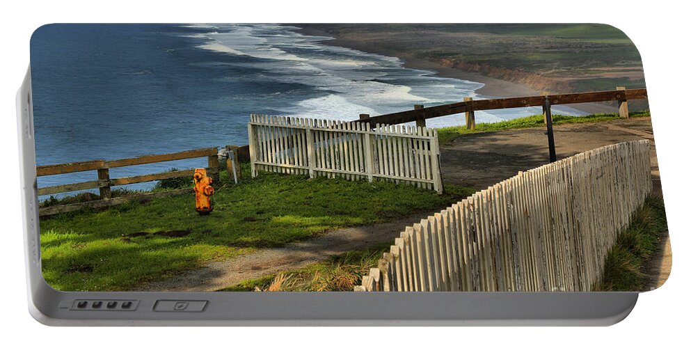 Point Reyes Portable Battery Charger featuring the photograph Point Reyes Wooden Fences by Adam Jewell