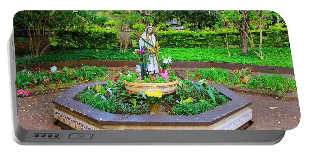 Japanese Temple Portable Battery Charger featuring the photograph Polynesian Garden by Michael Rucker