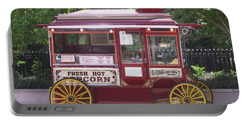 Popcorn Portable Battery Charger featuring the photograph Popcorn Wagon by Thomas Marchessault