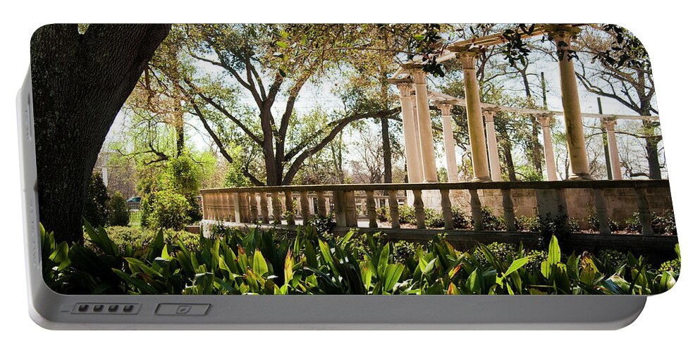 Kathleen K Parker Portable Battery Charger featuring the photograph Popp's Fountain by Kathleen K Parker