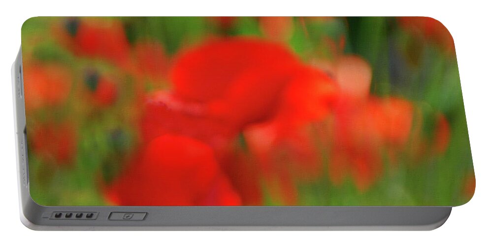 Poppy Portable Battery Charger featuring the photograph Poppy Scape by Andrea Kollo