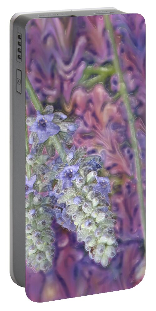 Abstract Portable Battery Charger featuring the photograph Porcelain Garden by Ian MacDonald