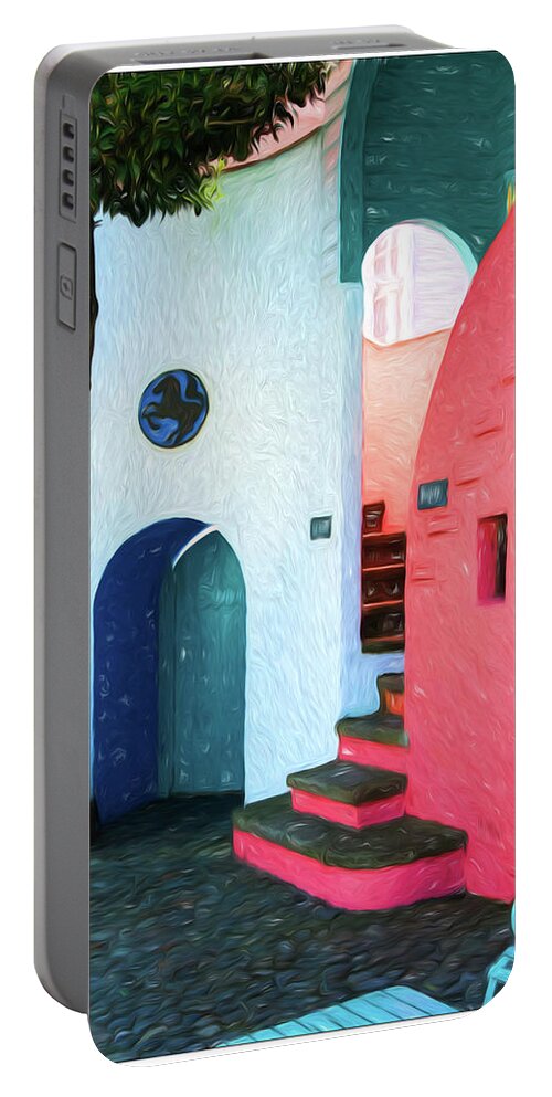 Resort Portable Battery Charger featuring the photograph Port Meirion, Wales by Peggy Dietz