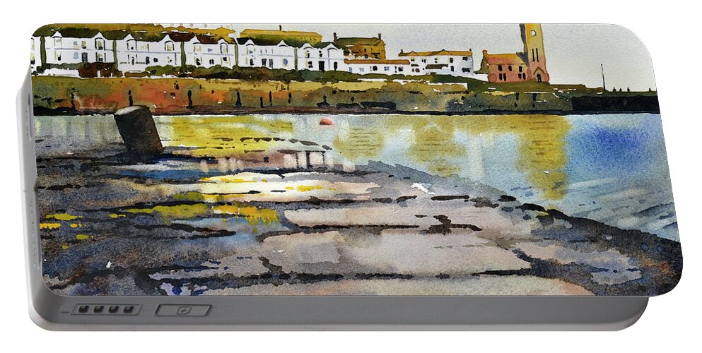 Porthleven Portable Battery Charger featuring the painting Porthleven by Paul Dene Marlor