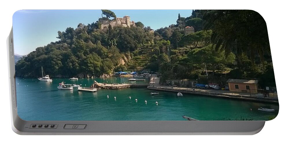 Sea Portable Battery Charger featuring the photograph Portofino by Yohana Negusse