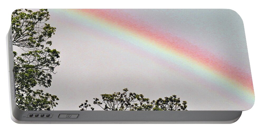 Rainbows Portable Battery Charger featuring the digital art Portrait Of A Rainbow by Jan Gelders