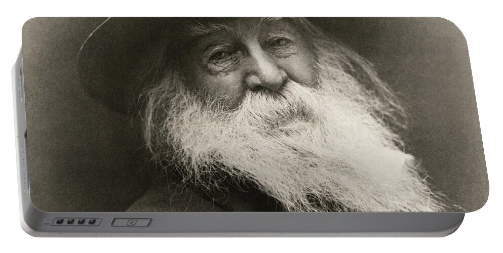 1 Person Portable Battery Charger featuring the photograph Portrait Of Walt Whitman by George Cox