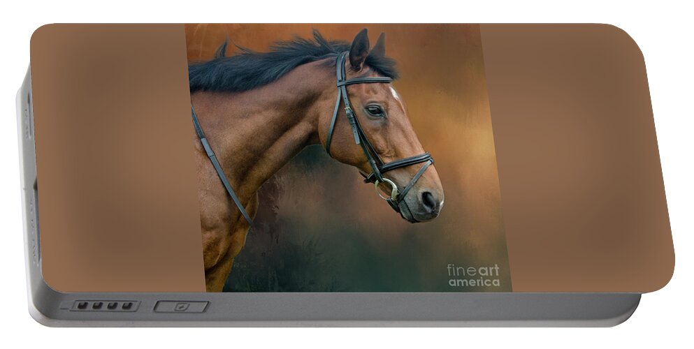 Horse Portable Battery Charger featuring the photograph Portrait of Zi by Brian Tarr