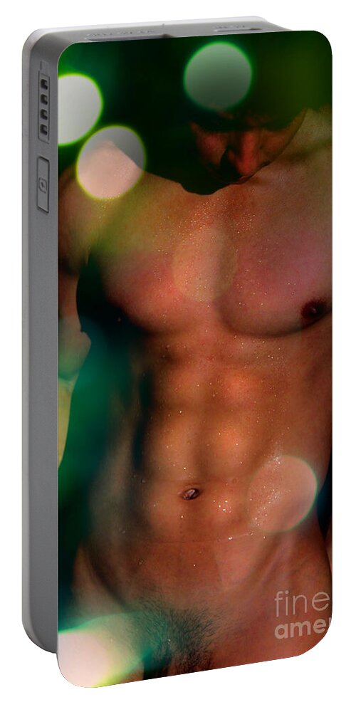 Male Nude Art Portable Battery Charger featuring the photograph Poster Man by Mark Ashkenazi