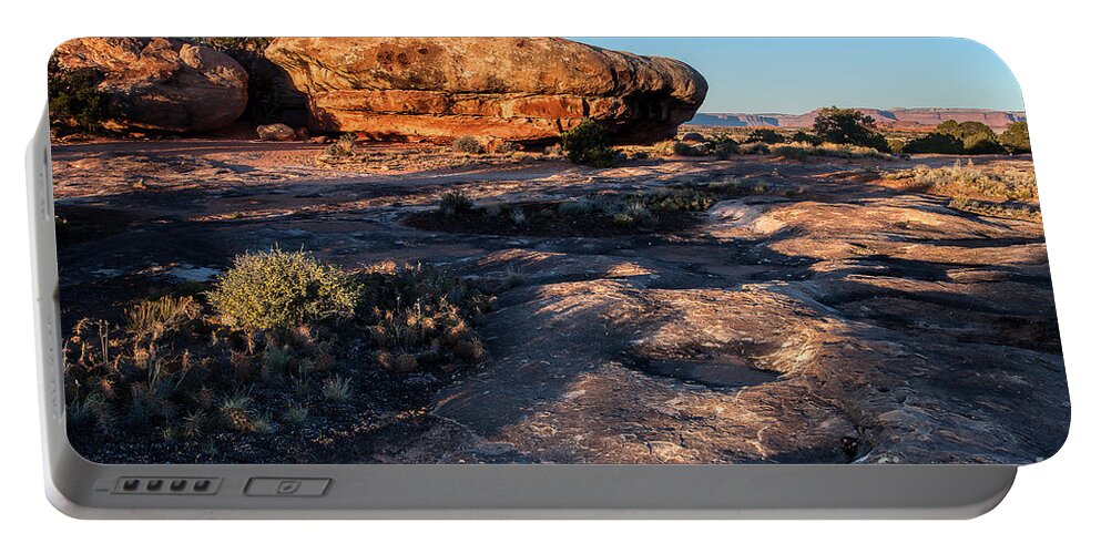 Canyonlands Landscape Portable Battery Charger featuring the photograph Pot Hole Trail by Jim Garrison