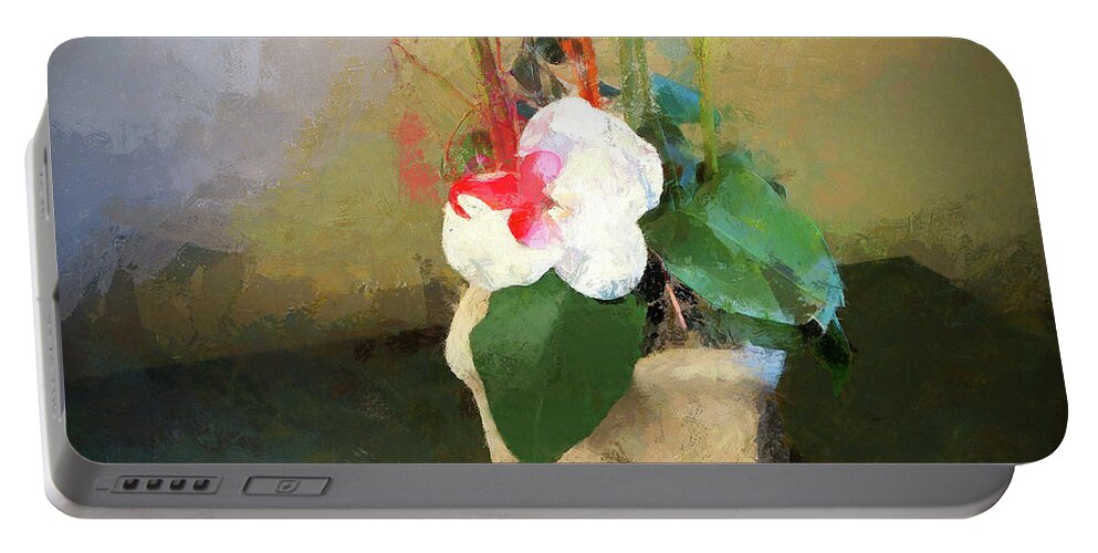 Cedric Hampton Portable Battery Charger featuring the photograph Potted Flower by Cedric Hampton