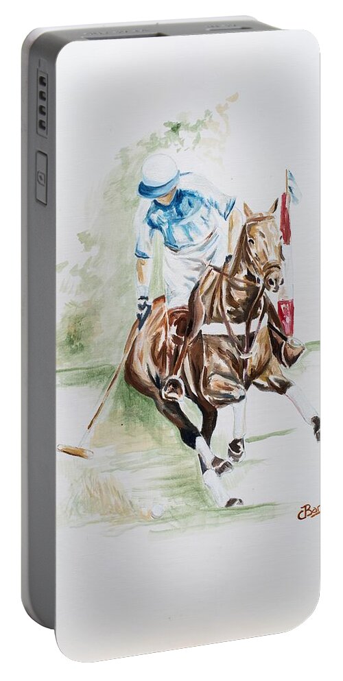  120º Abierto De Palermo Portable Battery Charger featuring the painting Practica by Carlos Jose Barbieri