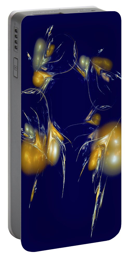 Abstract Thoughts Portable Battery Charger featuring the digital art Pregnant Thoughts #2 by Rein Nomm
