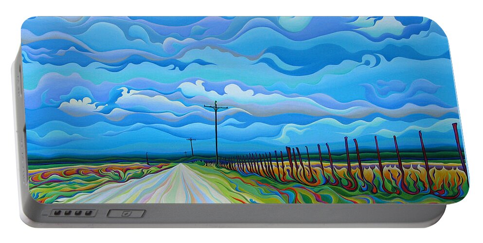 Clouds Portable Battery Charger featuring the painting Prelusion of the Passion by Amy Ferrari