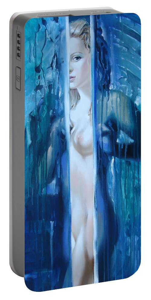 Ignatenko Portable Battery Charger featuring the painting Presence by Sergey Ignatenko
