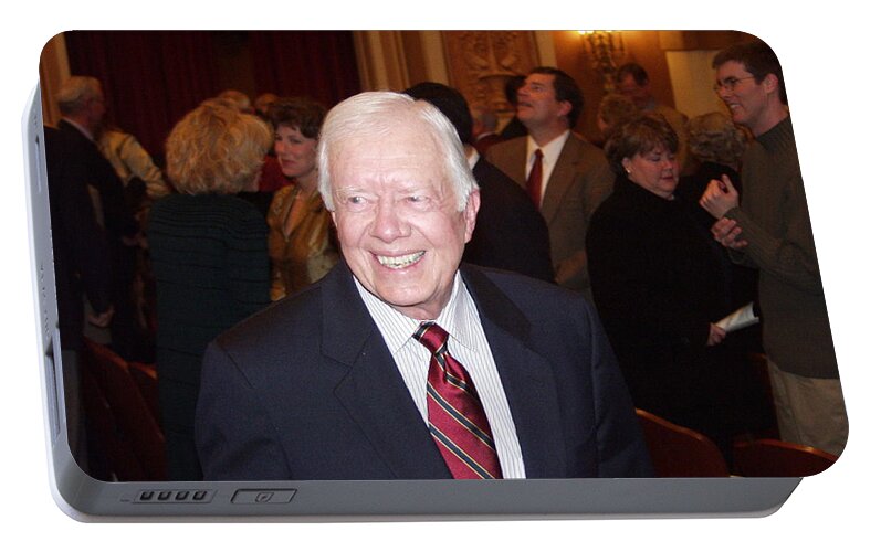 President Jimmy Carter Portable Battery Charger featuring the photograph President Jimmy Carter - Nobel Peace Prize Celebration by Jerry Battle