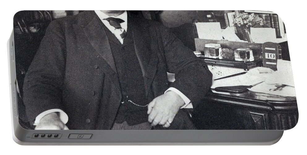 theodore Roosevelt Portable Battery Charger featuring the photograph President Theodore Roosevelt - c 1902 by International Images