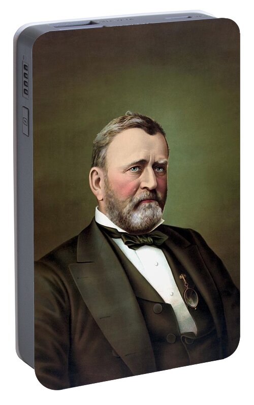 President Grant Portable Battery Charger featuring the painting President Ulysses S Grant Portrait by War Is Hell Store