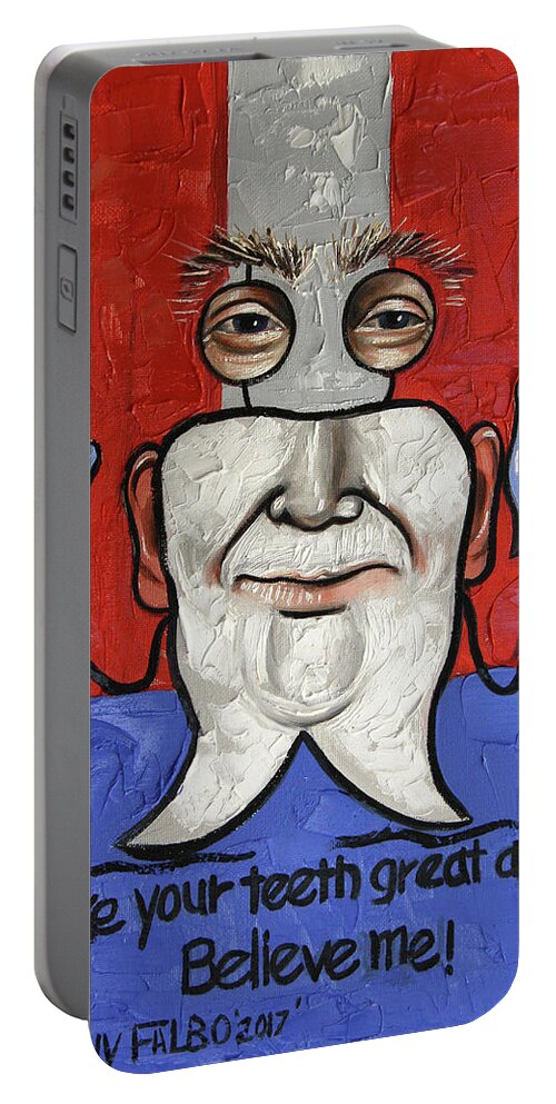  Dental Art Portable Battery Charger featuring the painting Presidential Tooth 2 by Anthony Falbo