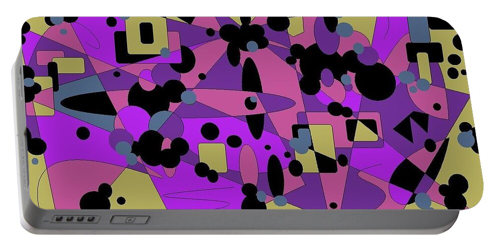 Digital Abstract Portable Battery Charger featuring the digital art Pretty Picture by Jordana Sands