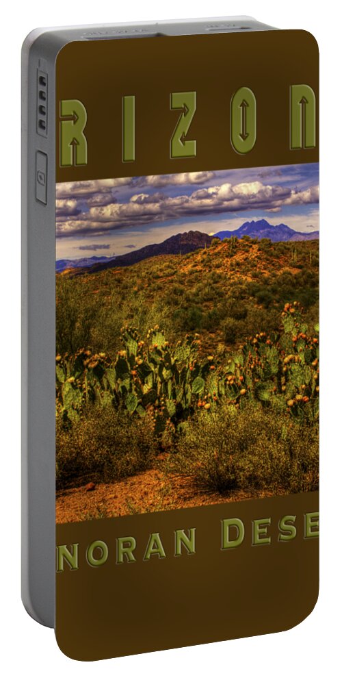 Pictorial Portable Battery Charger featuring the photograph Prickly Pears in Bloom by Roger Passman