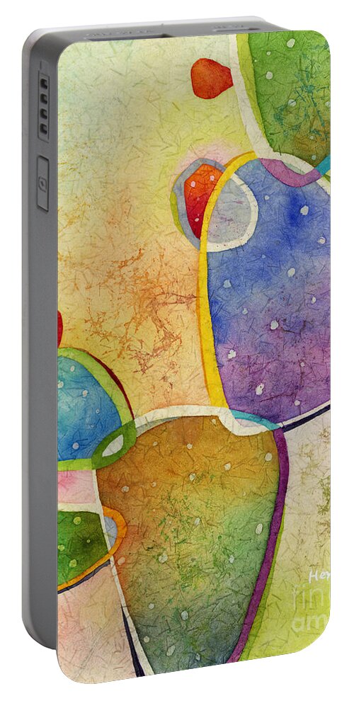 Cactus Portable Battery Charger featuring the painting Prickly Pizazz 3 by Hailey E Herrera