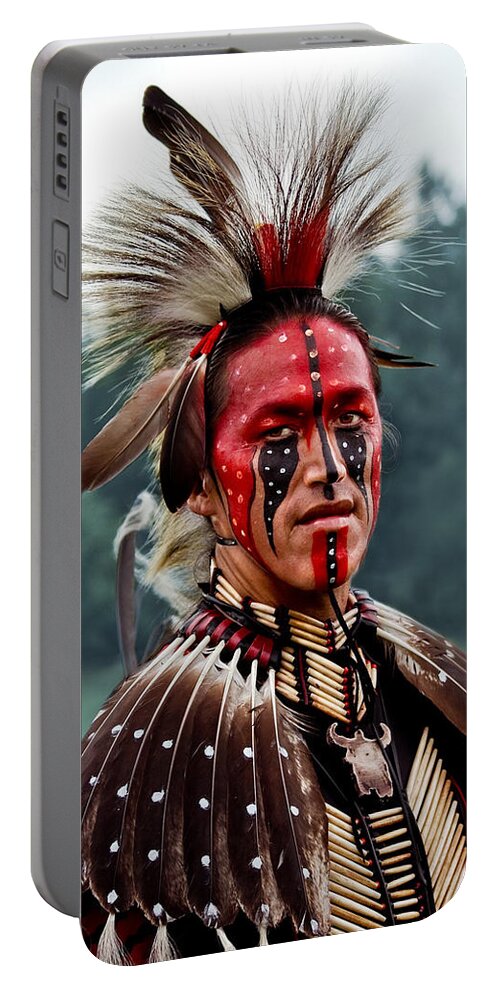 Native American Portable Battery Charger featuring the photograph Pride by Maggie Terlecki