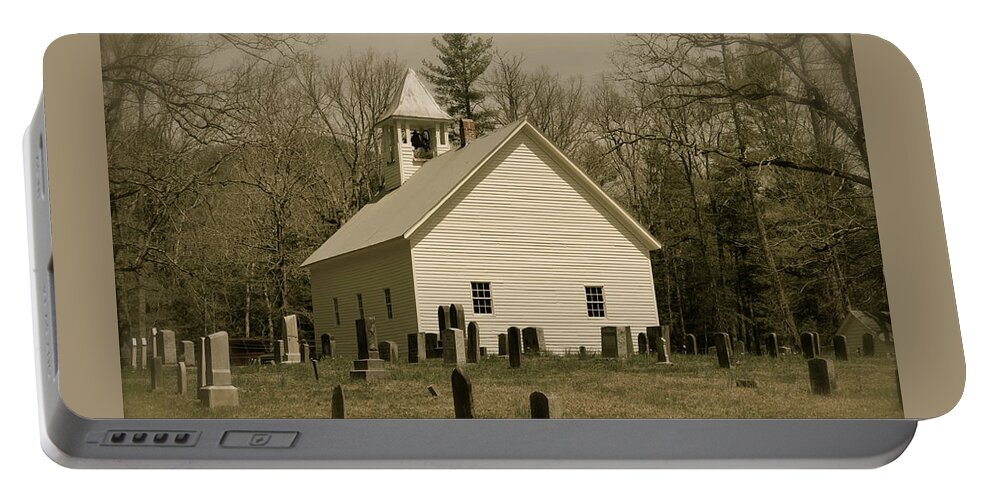 Primitive Baptist Church Portable Battery Charger featuring the photograph Primitive Baptist Church, Smoky Mountains by Ron Long