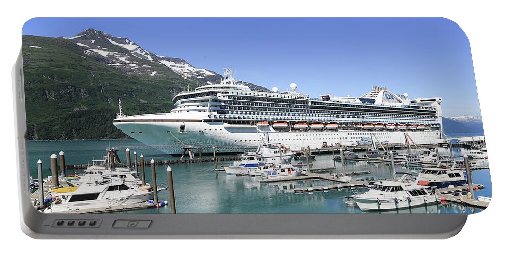 Sam Amato Photography Portable Battery Charger featuring the photograph Princess Cruise Lines Whittier Alaska by Sam Amato