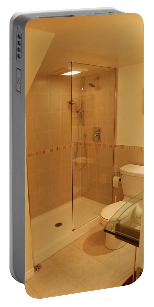 Washroom Portable Battery Charger featuring the photograph Pristine Washroom by Ee Photography