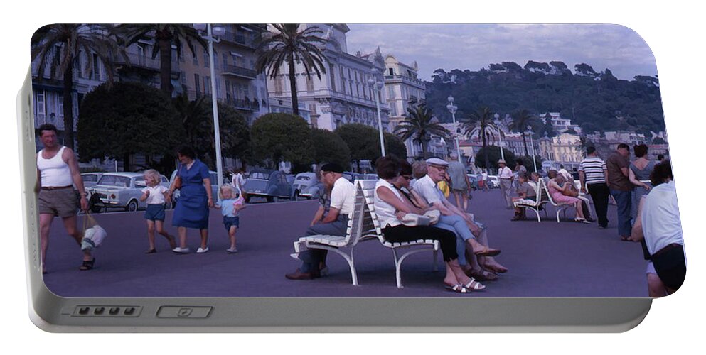Promenade Des Anglais Portable Battery Charger featuring the photograph Promenade des Anglais, Nice, France by Richard Goldman