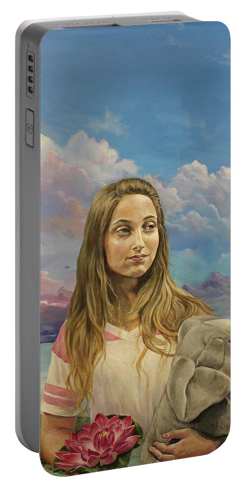 Lakshmi Portable Battery Charger featuring the painting Prosperata by James Andrews