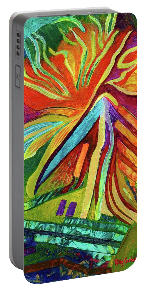  Portable Battery Charger featuring the painting Psalm 91 by Polly Castor