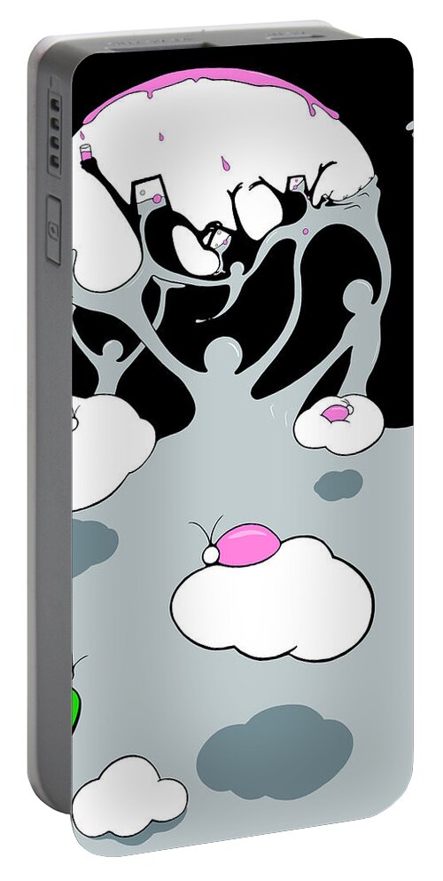Vine Portable Battery Charger featuring the drawing Psychonauts by Craig Tilley