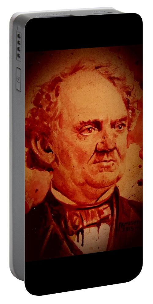 Pt Barnum Portable Battery Charger featuring the painting Pt Barnum by Ryan Almighty