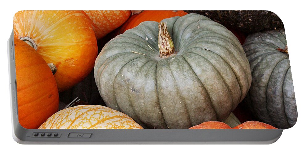 Pumpkins Portable Battery Charger featuring the photograph Pumpkin Pile by Art Block Collections