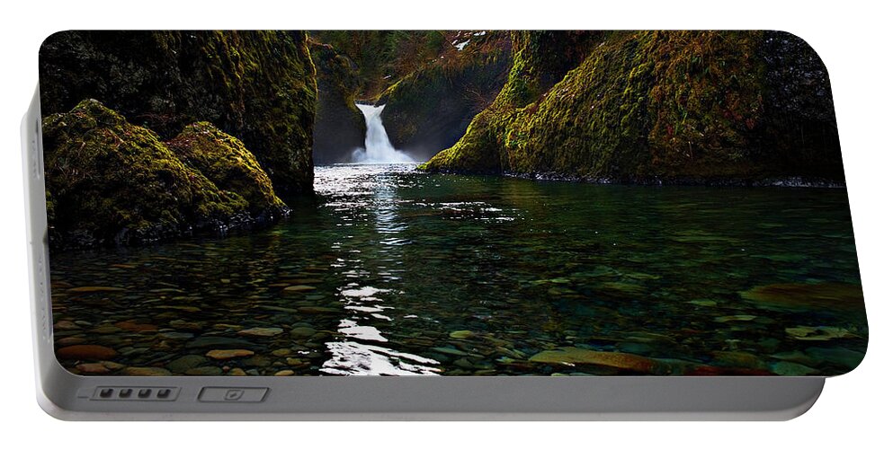 Water Portable Battery Charger featuring the photograph Punchbowl Falls by John Christopher