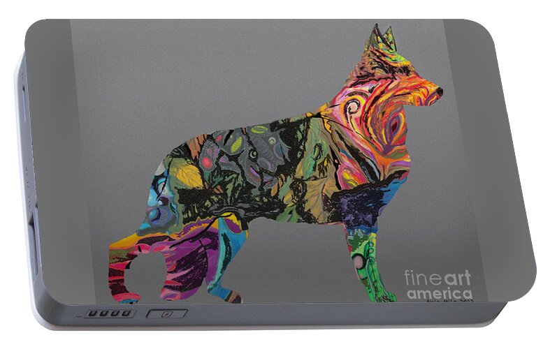 Gsd Portable Battery Charger featuring the digital art Pure Emotion GSD by Ania M Milo