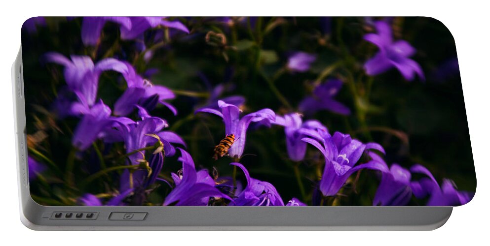  Portable Battery Charger featuring the photograph Purple Flowers by Manuel Parini
