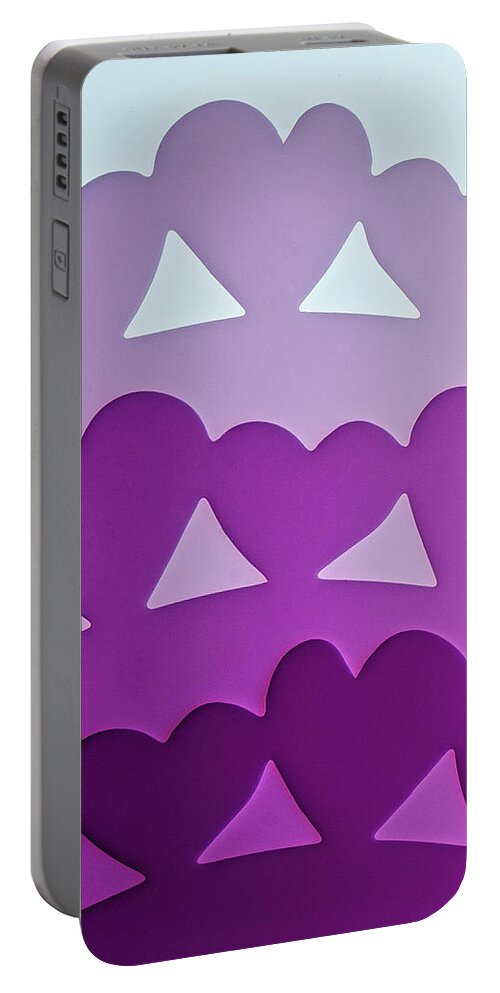 Jigsaw Puzzle Portable Battery Charger featuring the photograph Purple Hearts by Carole Gordon
