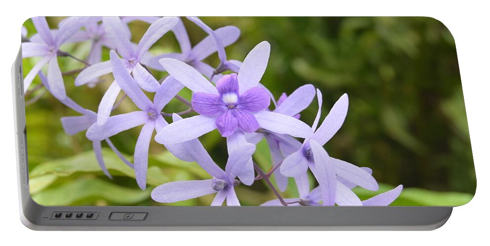 Kauai Portable Battery Charger featuring the photograph Purple Orchids 2 by Amy Fose