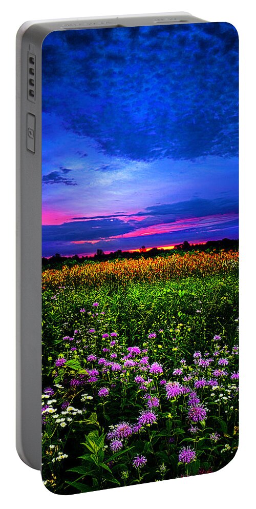 Horizons Portable Battery Charger featuring the photograph Purples by Phil Koch