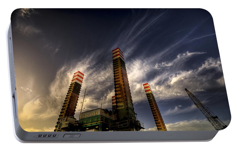 Pylons Portable Battery Charger featuring the photograph Pylons by Wayne Sherriff