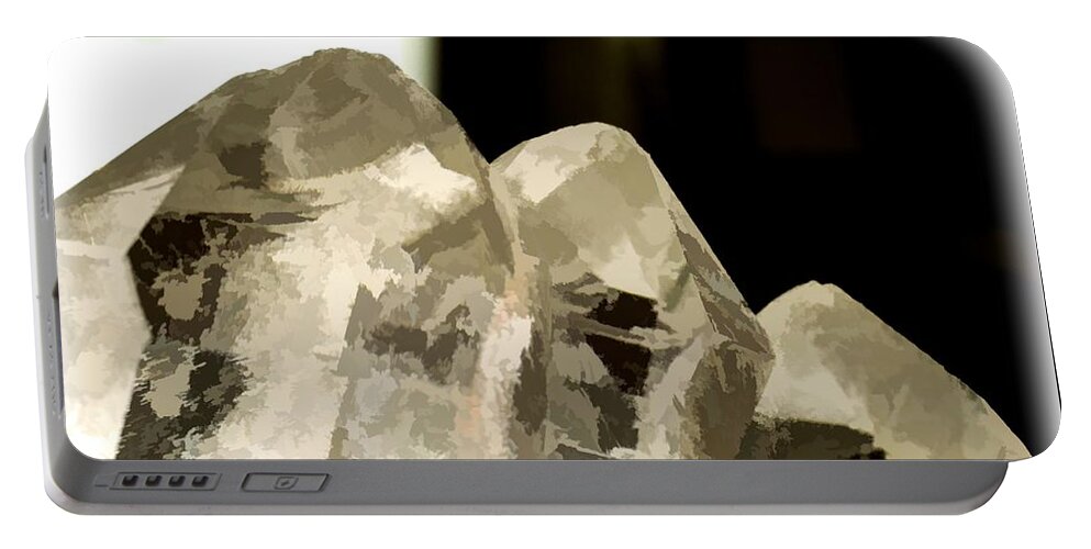 Mineral Portable Battery Charger featuring the photograph Quartz Crystal Cluster by Scott Carlton