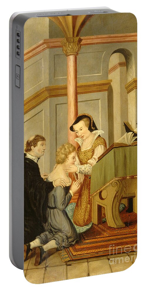 Historic Portable Battery Charger featuring the photograph Queen Mary I Curing Subject With Royal by Wellcome Images