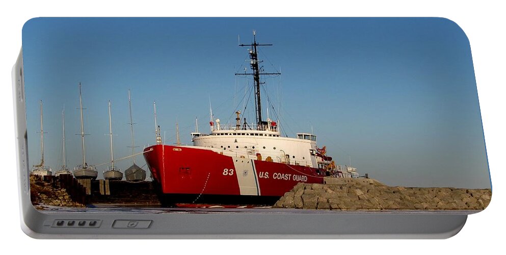 Coast Guard Portable Battery Charger featuring the photograph Queen of the Great Lakes by Keith Stokes