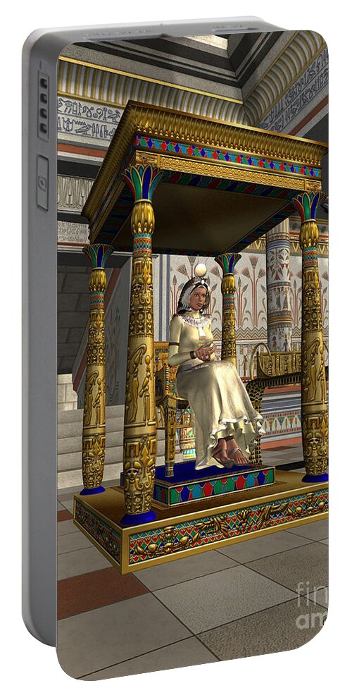Old Kingdom Portable Battery Charger featuring the painting Queen's Throne by Corey Ford