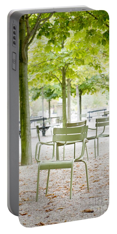 Photography Portable Battery Charger featuring the photograph Quiet moment at Jardin Luxembourg by Ivy Ho