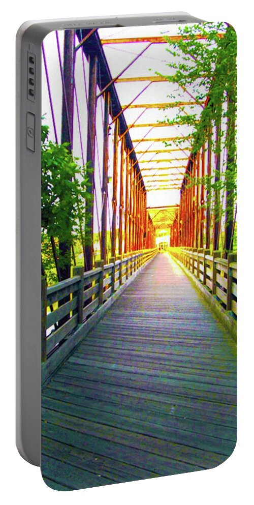Bridge Portable Battery Charger featuring the photograph Railroad Bridge From The Past by Rod Whyte